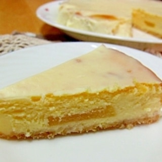 生クリームで作る二層のチーズケーキ